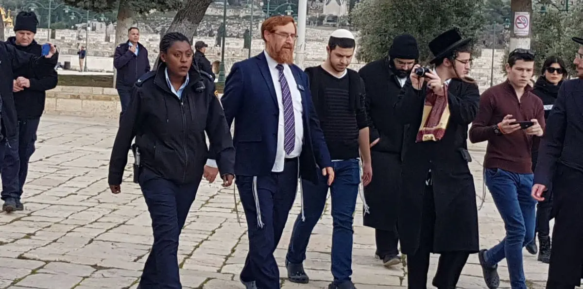 الحاخام المتطرف يهودا غليك يقتحم المسجد الأقصى (فيديو وصور)