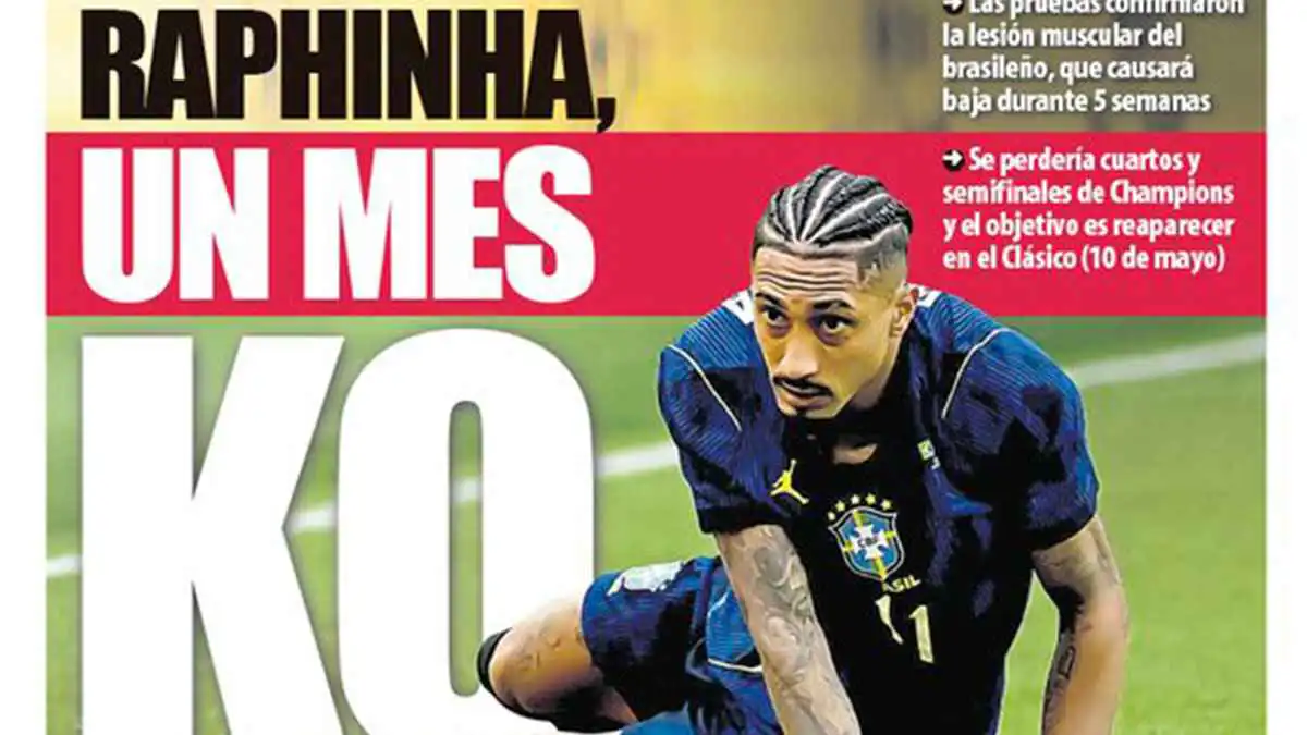 عناوين الصحف الرياضية: إصابة رافينيا.. وتونالي على رادار مانشستر يونايتد