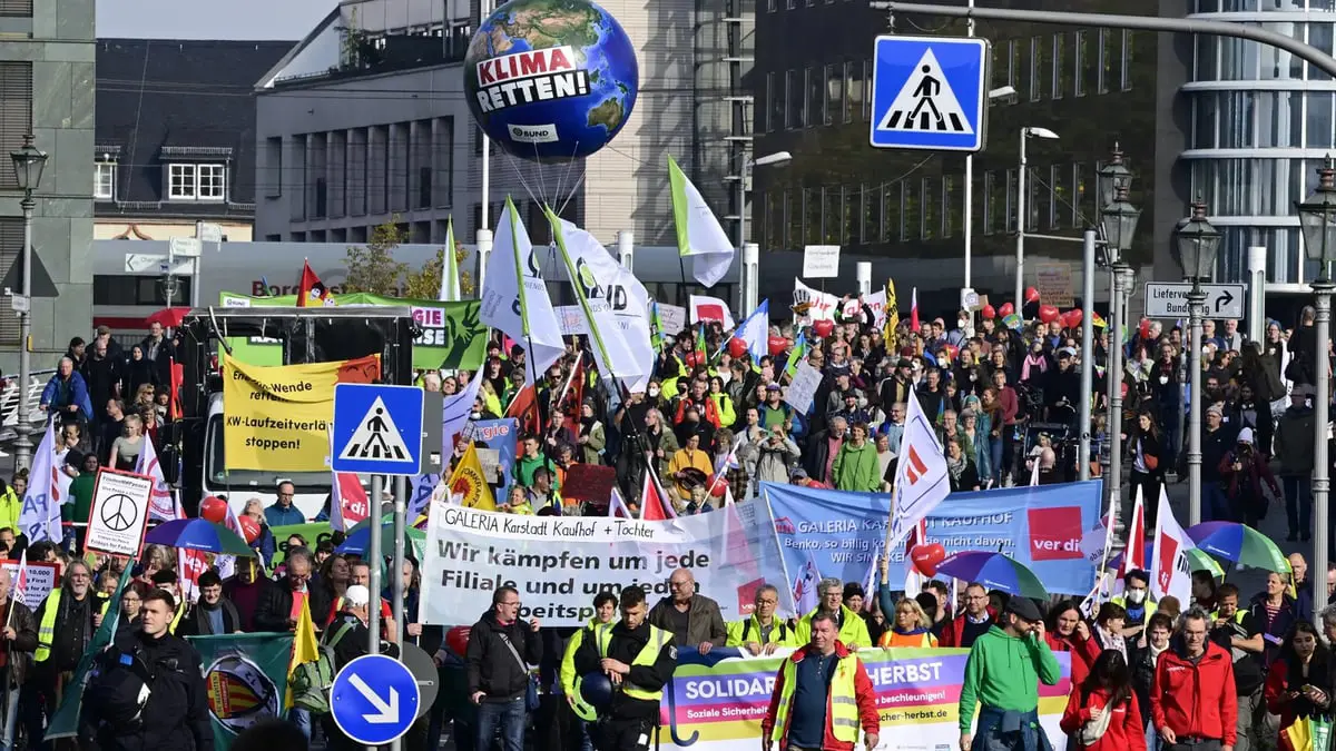 الآلاف يحتجون في ألمانيا للمطالبة بدعم أسعار الطاقة