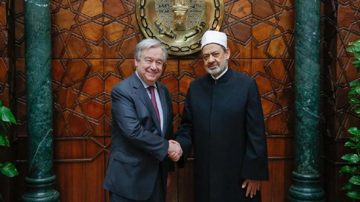 خلال زيارته للأزهر.. غوتيريش يستشهد بآيات القرآن ويصف الإسلام بدين المحبة