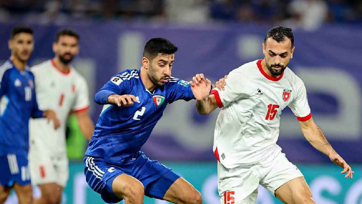 نتيجة وملخص وأهداف مباراة الكويت ضد الأردن في تصفيات كأس العالم