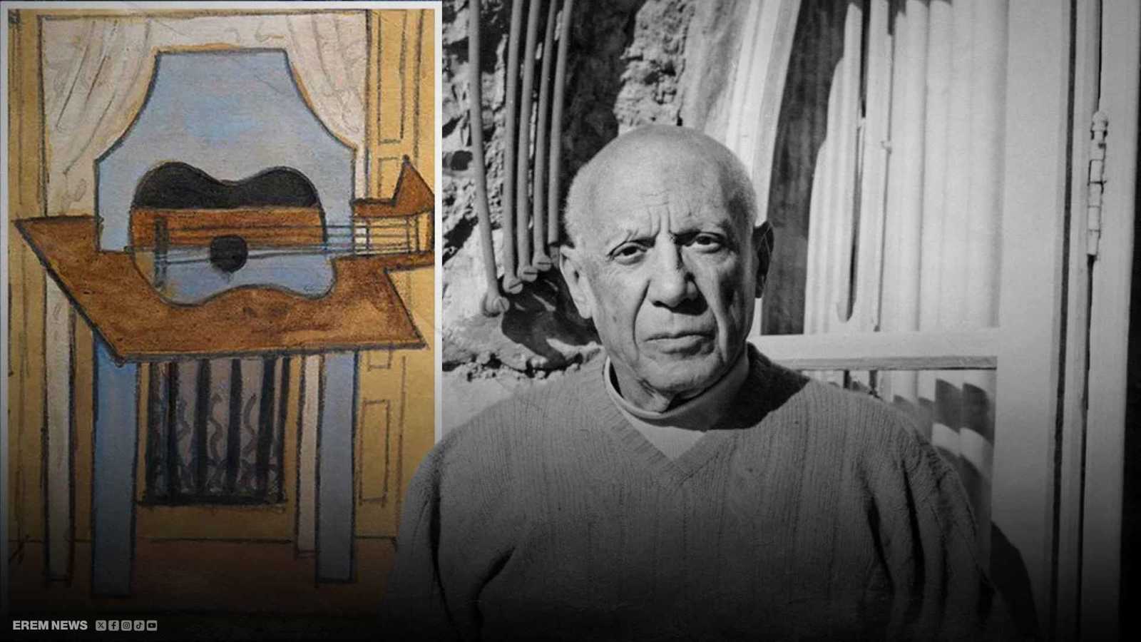 "حياة ساكنة مع غيتار".. العثور على اللوحة المفقودة لبيكاسو (صورة)