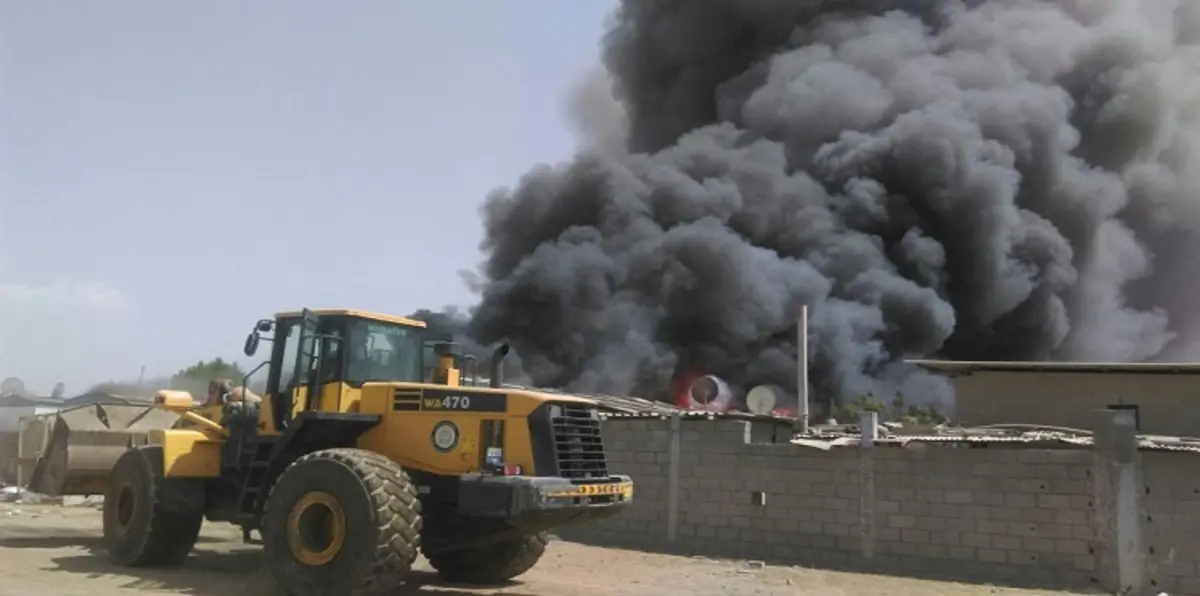 بالفيديو.. حريق برأس الخيمة دون إصابات