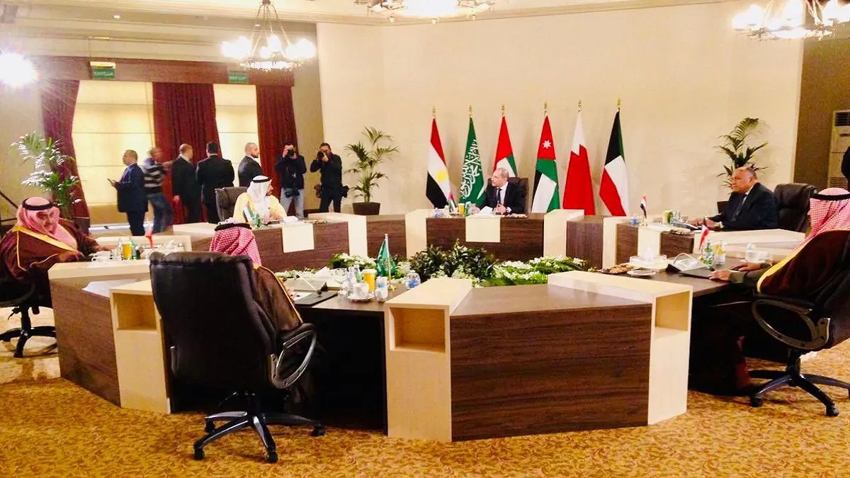 6 وزراء عرب يعقدون اجتماعًا في البحر الميت (فيديو)