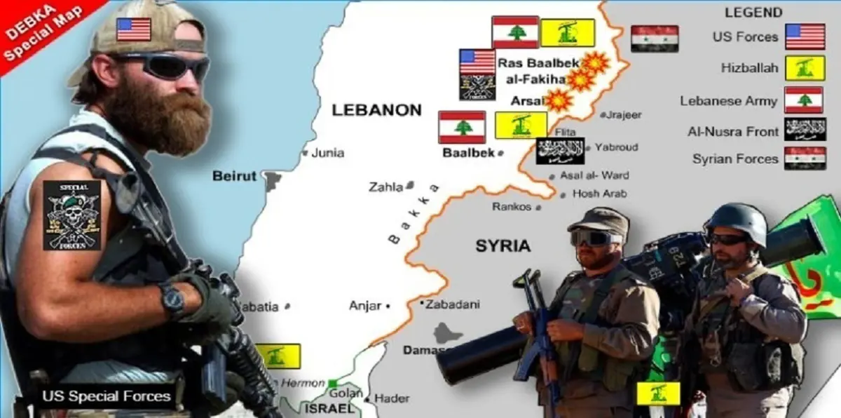 موقع استخباراتي إسرائيلي: قوات أمريكية خاصة تشارك ميليشيا حزب الله في العمليات العسكرية على الحدود اللبنانية-السورية‎