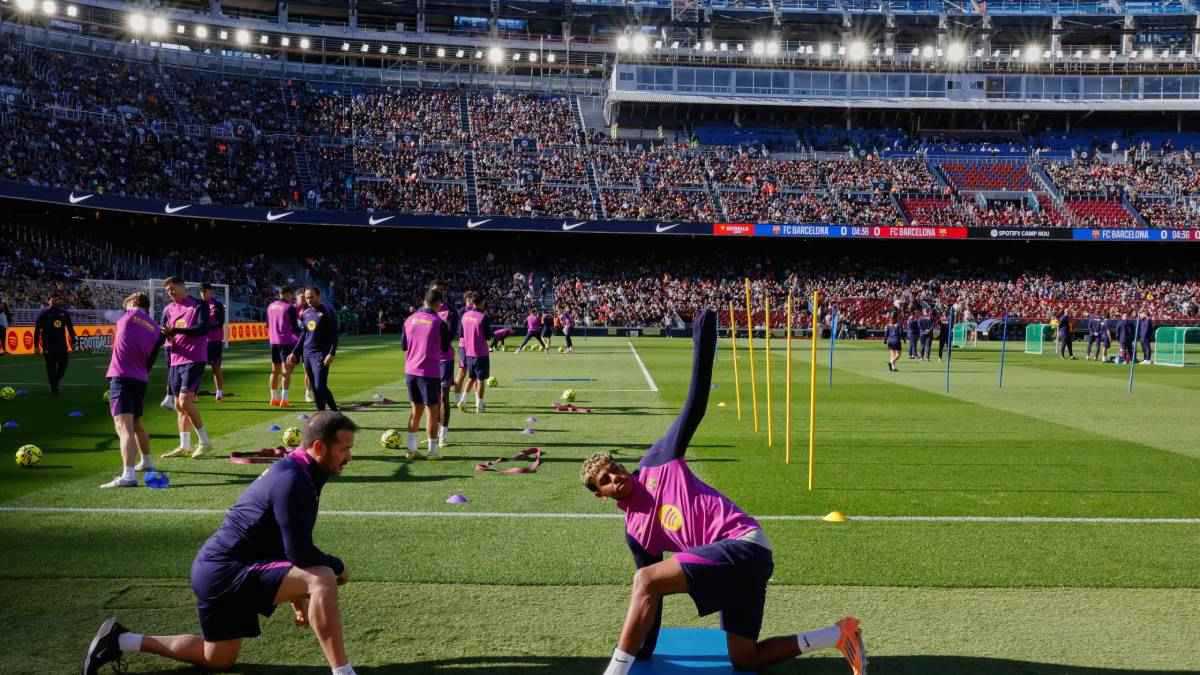 "لاعب مقنع" يظهر في تدريبات برشلونة (فيديو)