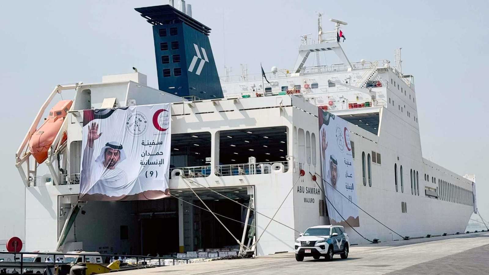 محملة بـ7000 طن.. الإمارات تسيّر سفينة مساعدات تاسعة إلى غزة (فيديو)