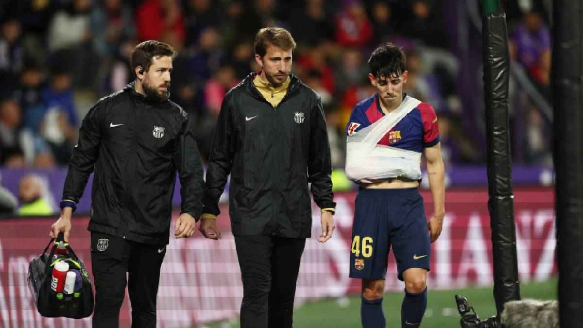 إصابة مرعبة لنجم برشلونة أمام بلد الوليد (فيديو)