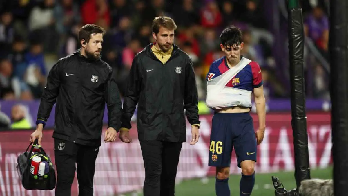 إصابة مرعبة لنجم برشلونة أمام بلد الوليد (فيديو)