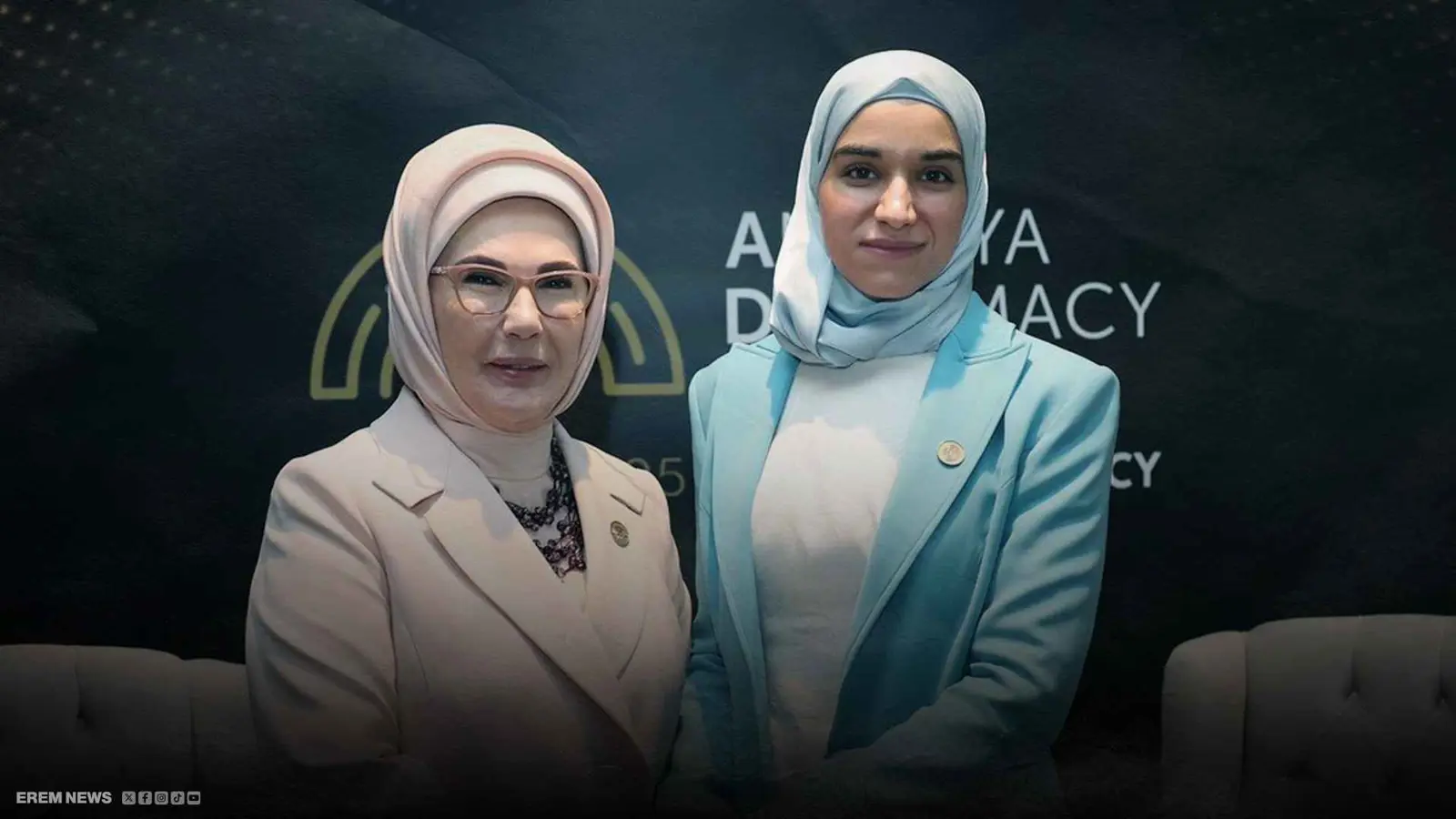 أمينة أردوغان، زوجة الرئيس التركي ولطيفة الدروبي، زوجة الرئيس أحمد الشرع