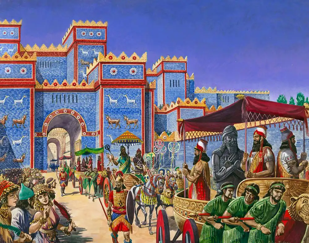 رسم تعبيري لاحتفالات الأكيتو عبر التاريخ