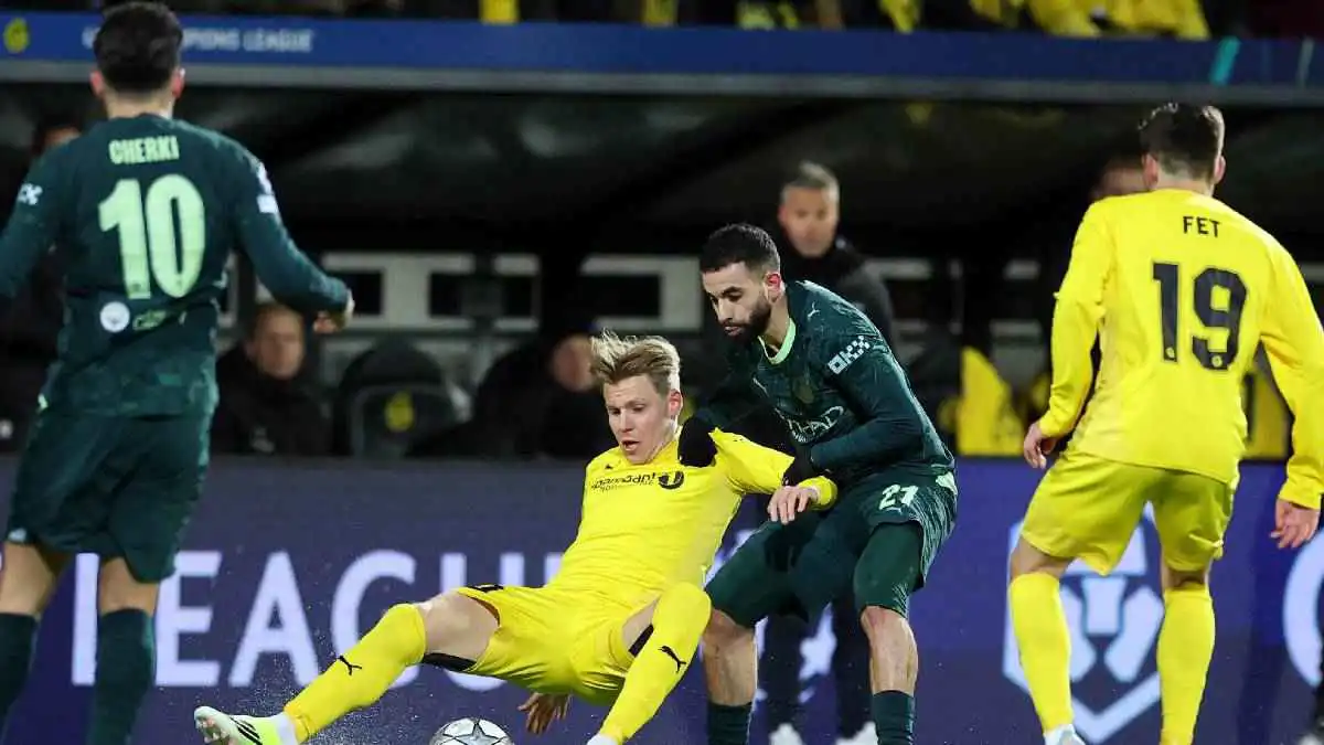 مباراة غليمت ومانشستر سيتي في دوري أبطال أوروبا