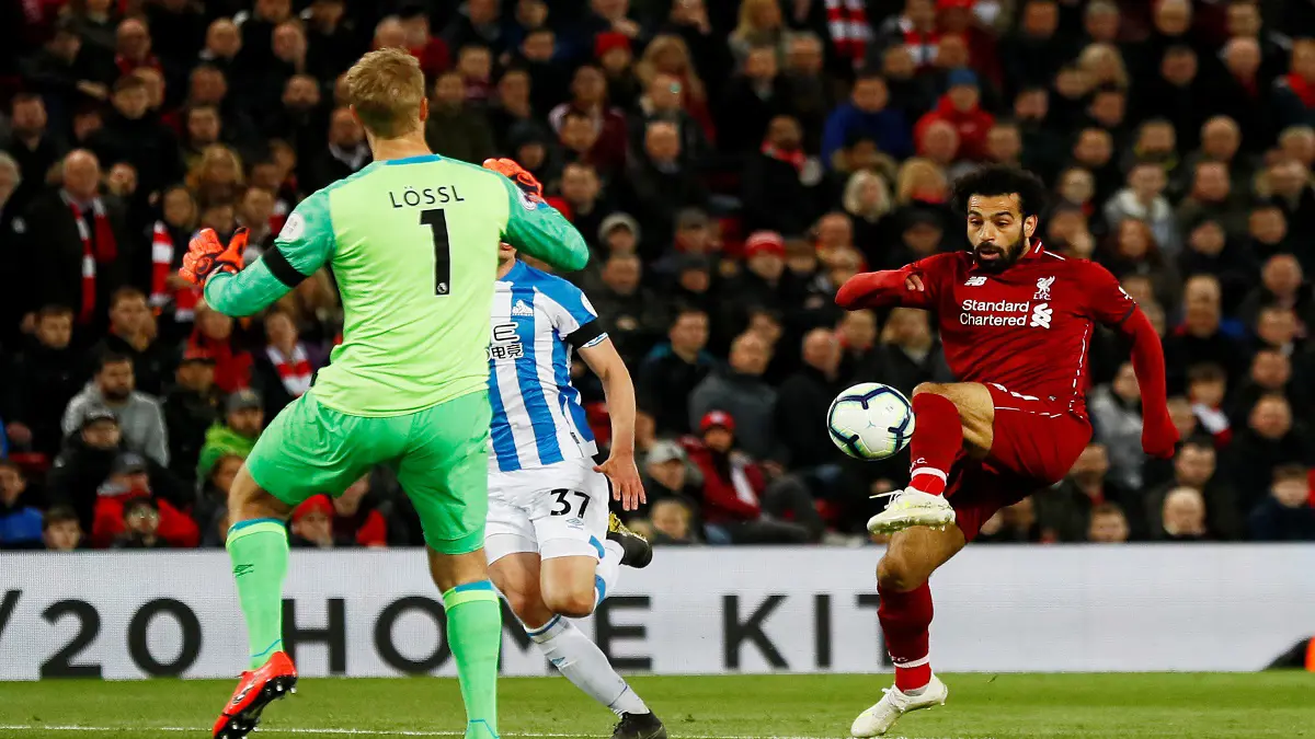 شاهد أهداف محمد صلاح في مباراة ليفربول وهيدرسفيلد‎ (فيديو)