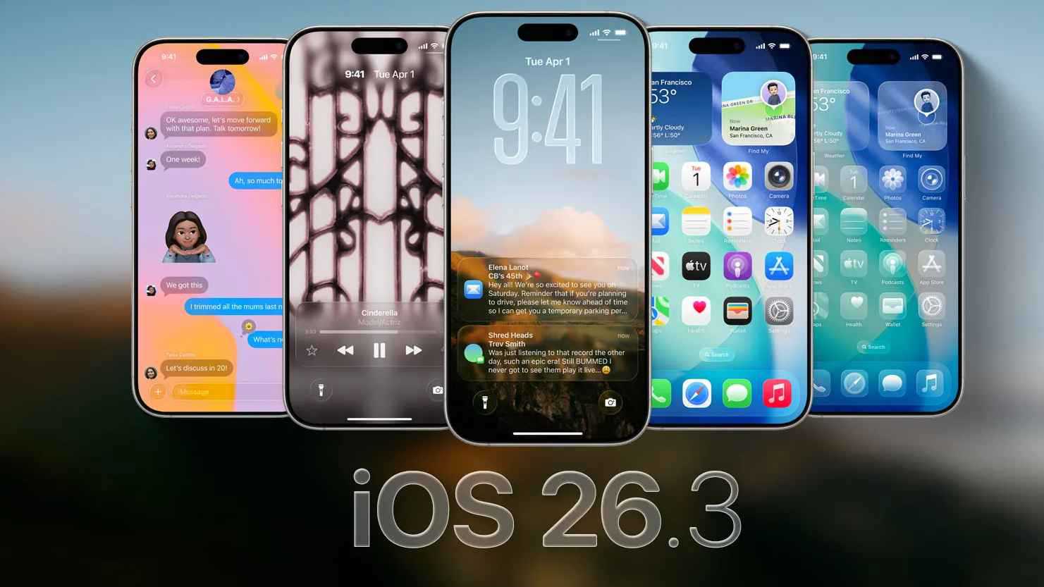 أبل توسع معرض خلفيات "iOS 26.3" ليشمل قسم الطقس الجديد