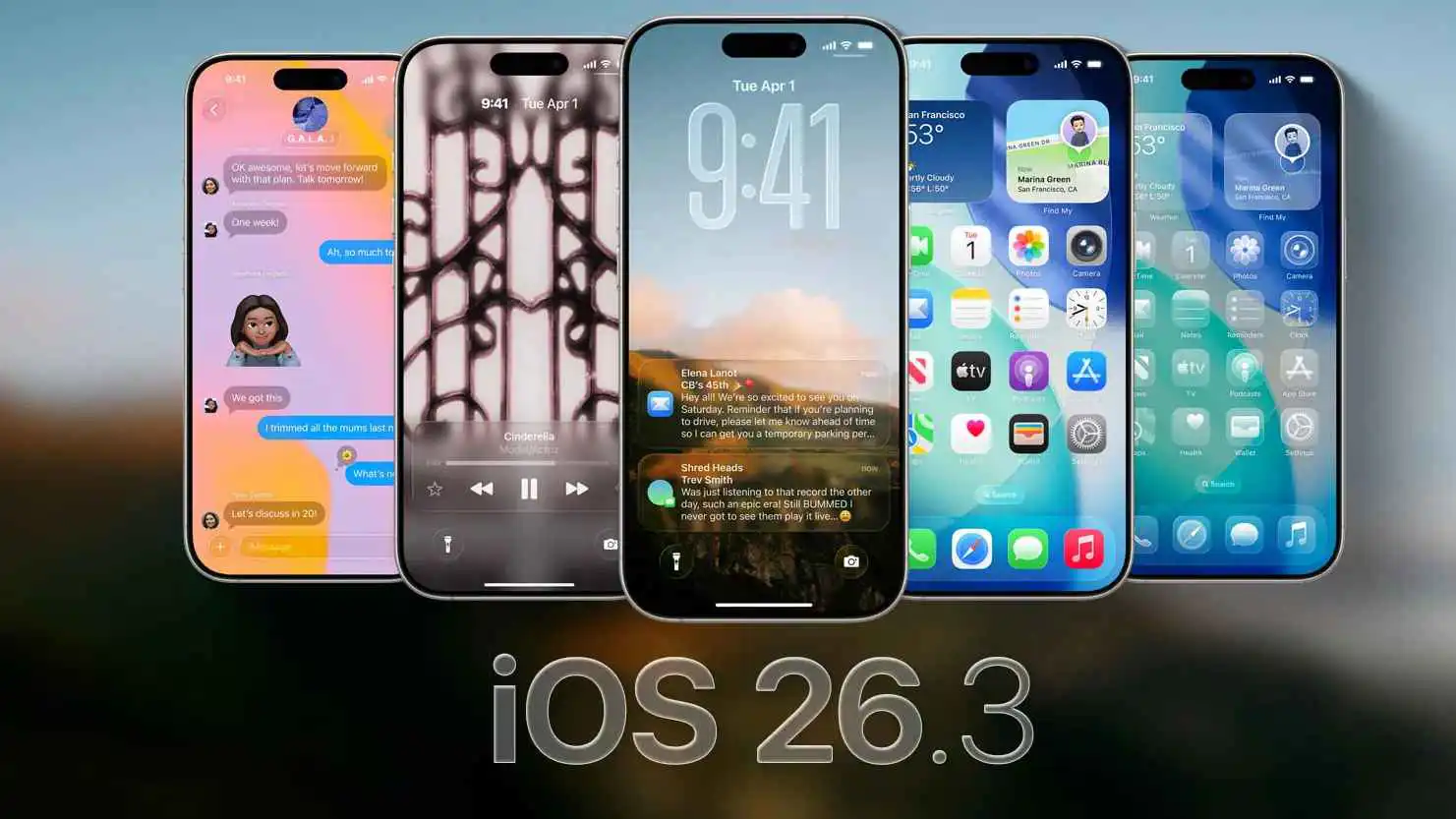 أبل توسع معرض خلفيات "iOS 26.3" ليشمل قسم الطقس الجديد