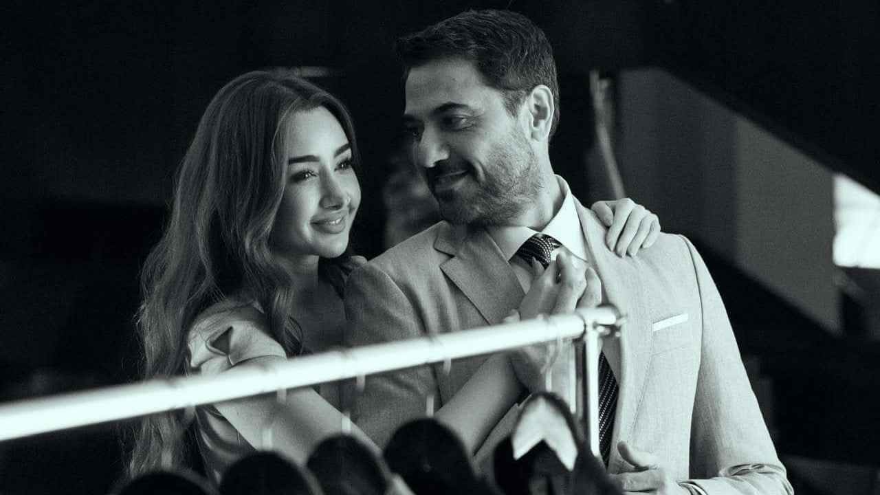 مشاهد رومانسية تجمع أحمد عز وهنا الزاهد في كواليس The seven dogs