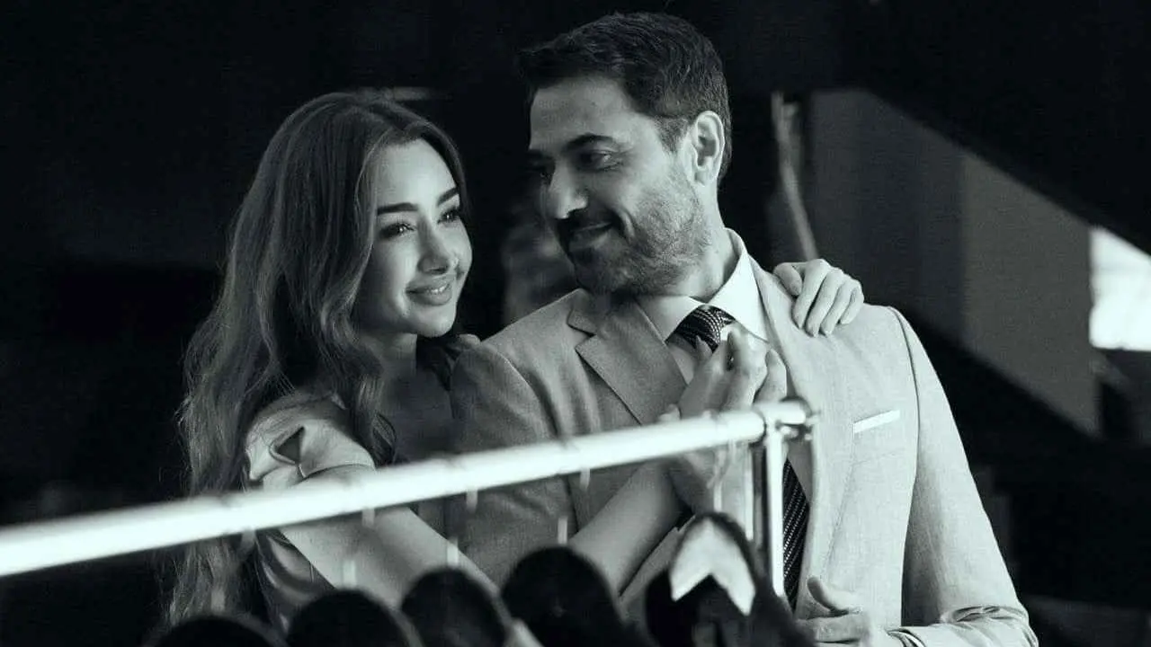 مشاهد رومانسية تجمع أحمد عز وهنا الزاهد في كواليس The seven dogs