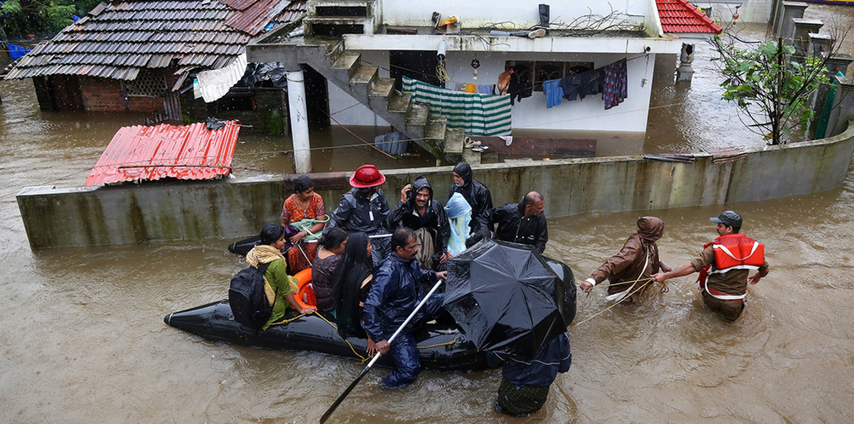 مقتل 43 شخصًا في أسوأ فيضانات تشهدها ولاية كيرالا الهندية منذ مئة عام