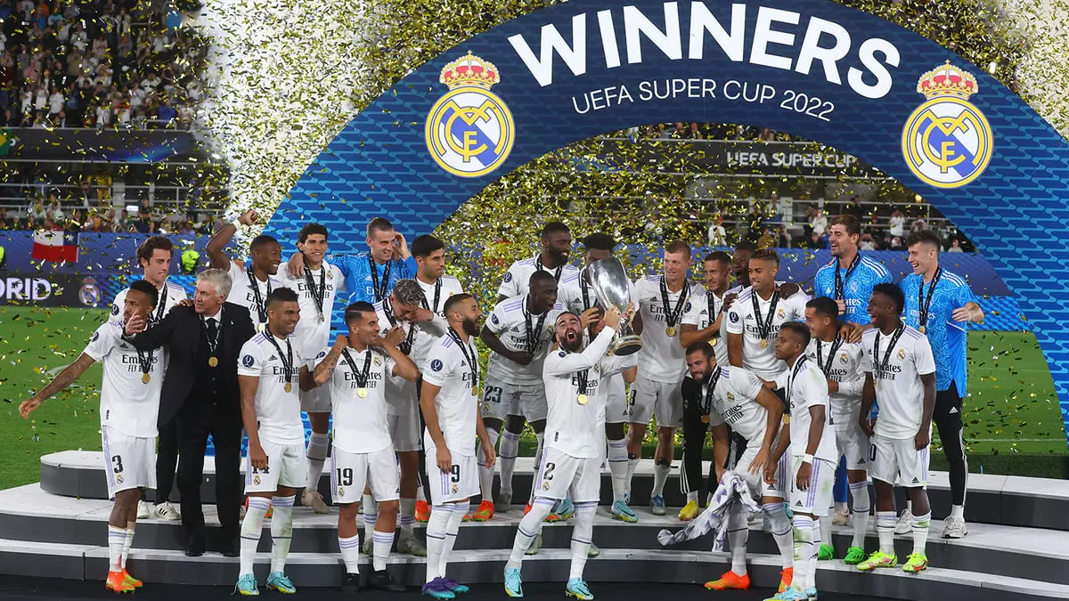 ريال مدريد يتوج بكأس السوبر الأوروبي على حساب فرانكفورت