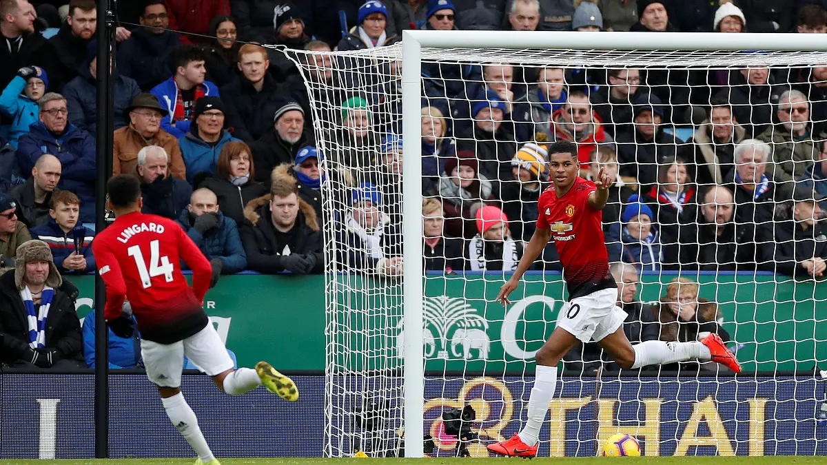 راشفورد يقود مانشستر يونايتد لفوز صعب على ليستر سيتي بالدوري الإنجليزي (فيديو)