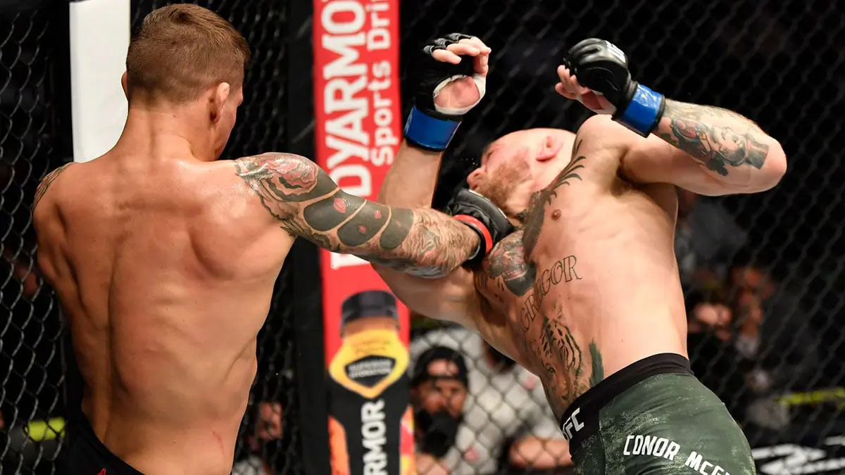 داستن بورييه يهزم كونور ماكغريغور بالضربة القاضية في نزال UFC 257