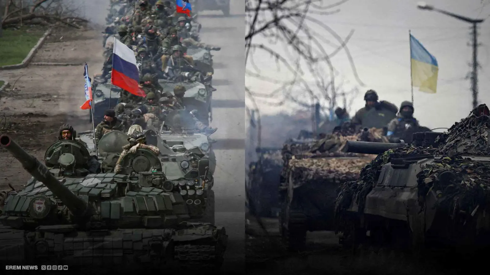 القوات الروسية والأوكرانية