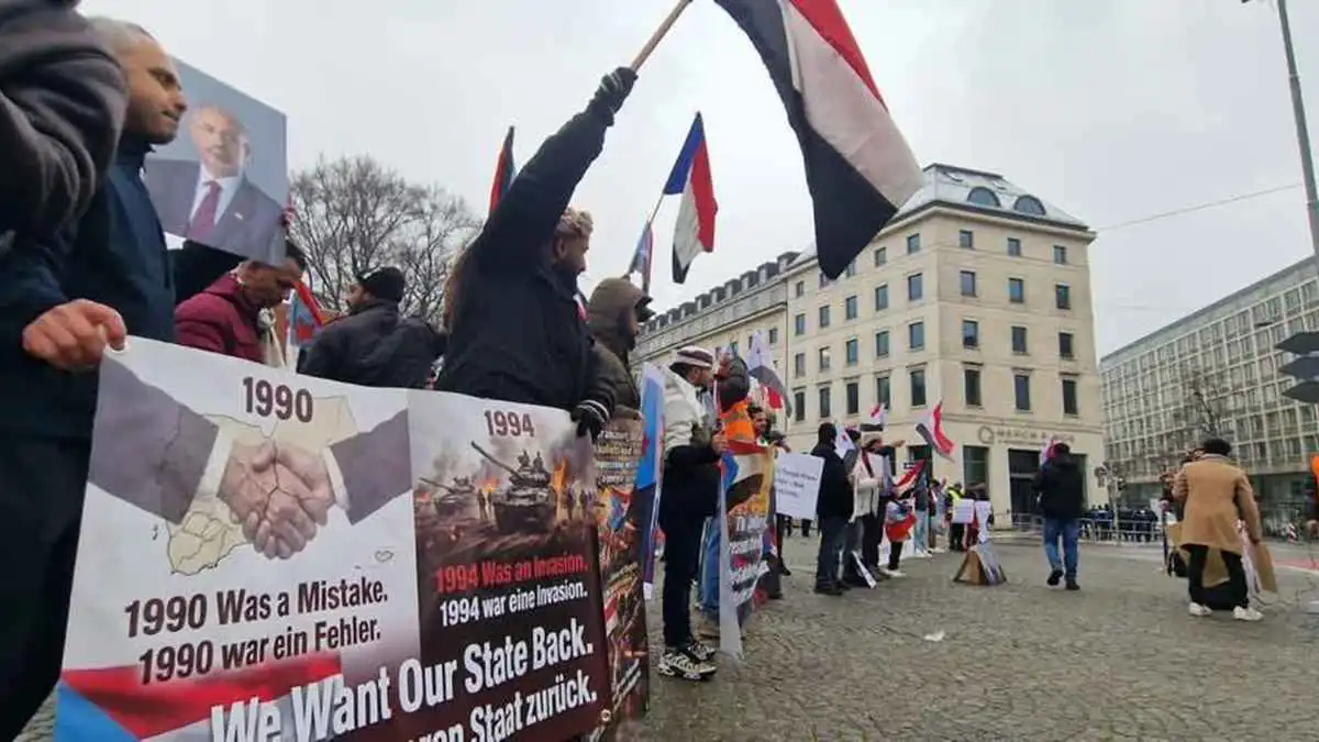 تزامنًا مع مؤتمر ميونيخ.. الجالية الجنوبية تُجدّد التمسّك بـ"الانتقالي" (فيديو)