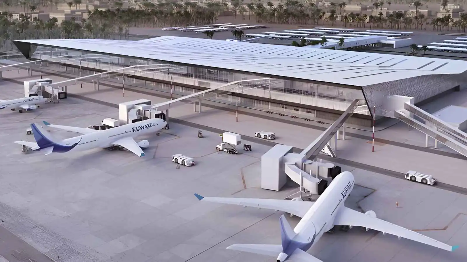مطار الكويت الدولي يتعرض لاعتداءات بطائرات مسيرة من إيران