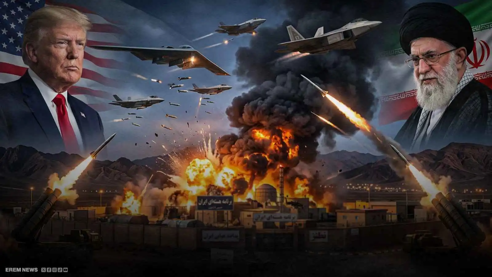 الرئيس الأمريكي دونالد ترامب وعلي خامنئي