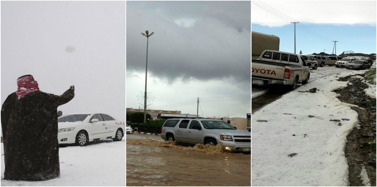 الطقس في الرياض ومحافظات بالمملكة يشغل السعوديين (صور وفيديو)