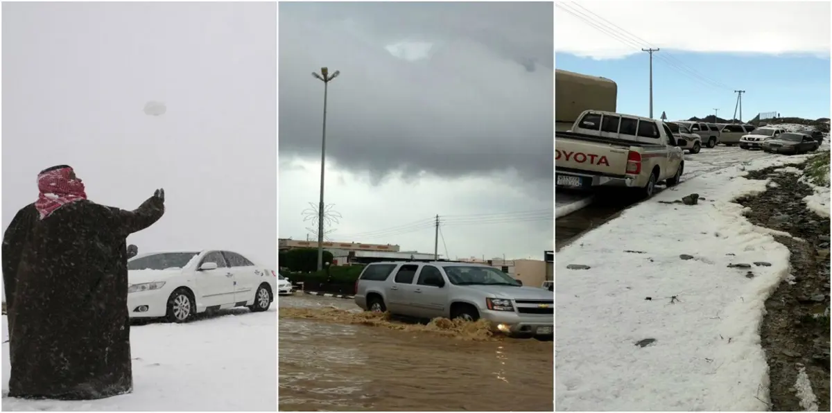 الطقس في الرياض ومحافظات بالمملكة يشغل السعوديين (صور وفيديو)