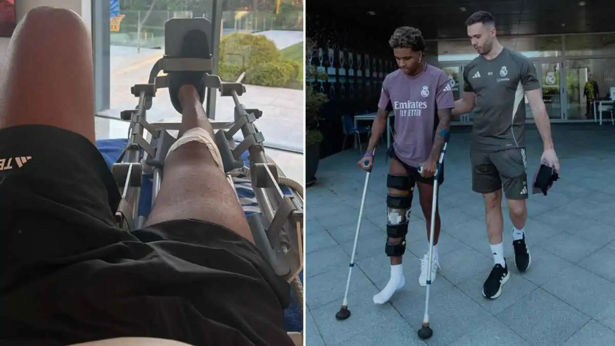 ما سر الجهاز الذي ظهر به رودريغو بعد جراحة الركبة؟ (صورة)