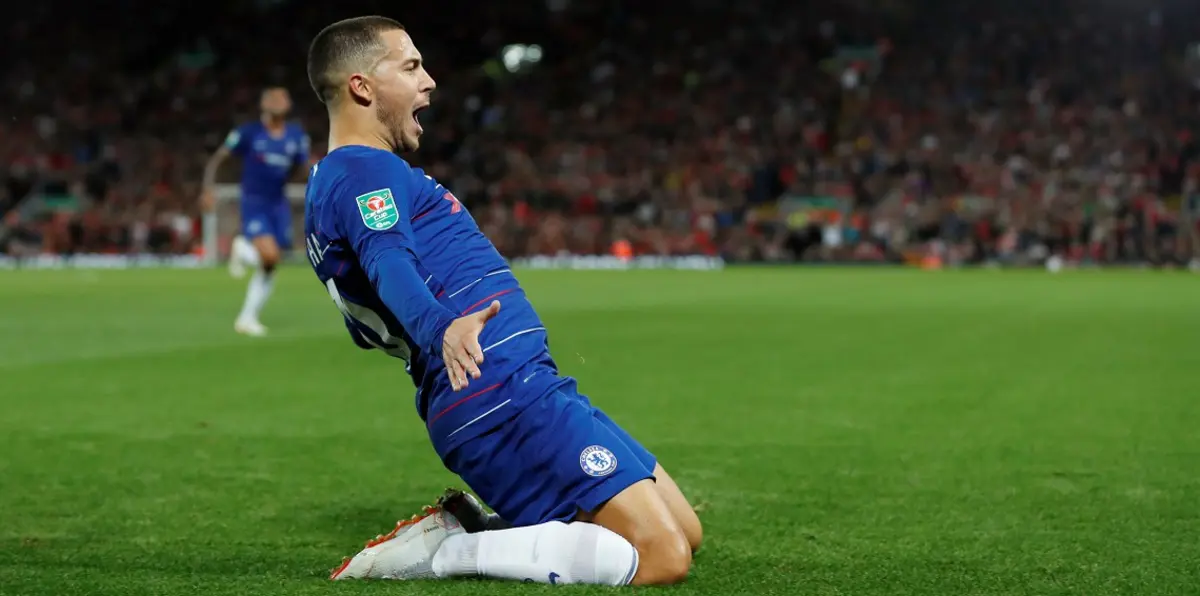 مباراة تشيلسي ضد ليفربول.. إدين هازارد يتخلى عن طريقته المميزة للاحتفال بالأهداف