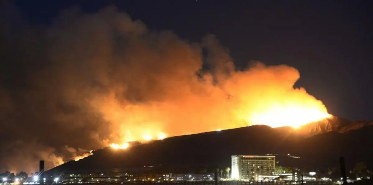 استمرار حرائق الغابات لليوم السادس في كاليفورنيا