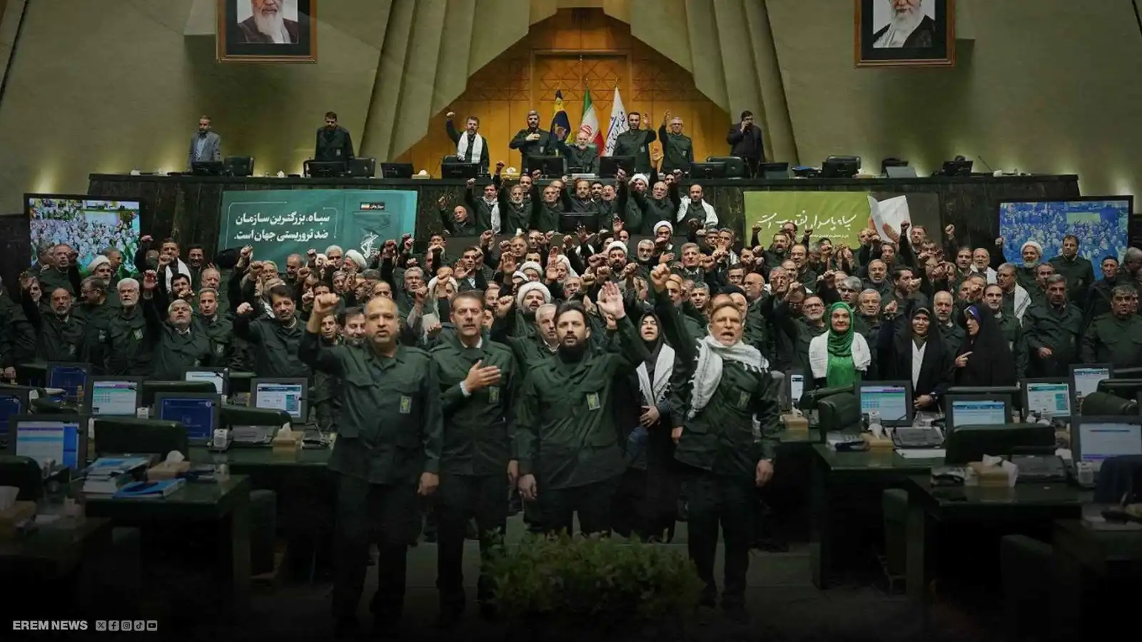"الجيوش الأوروبية إرهابية".. البرلمان الإيراني بزيّ الحرس الثوري (فيديو إرم)