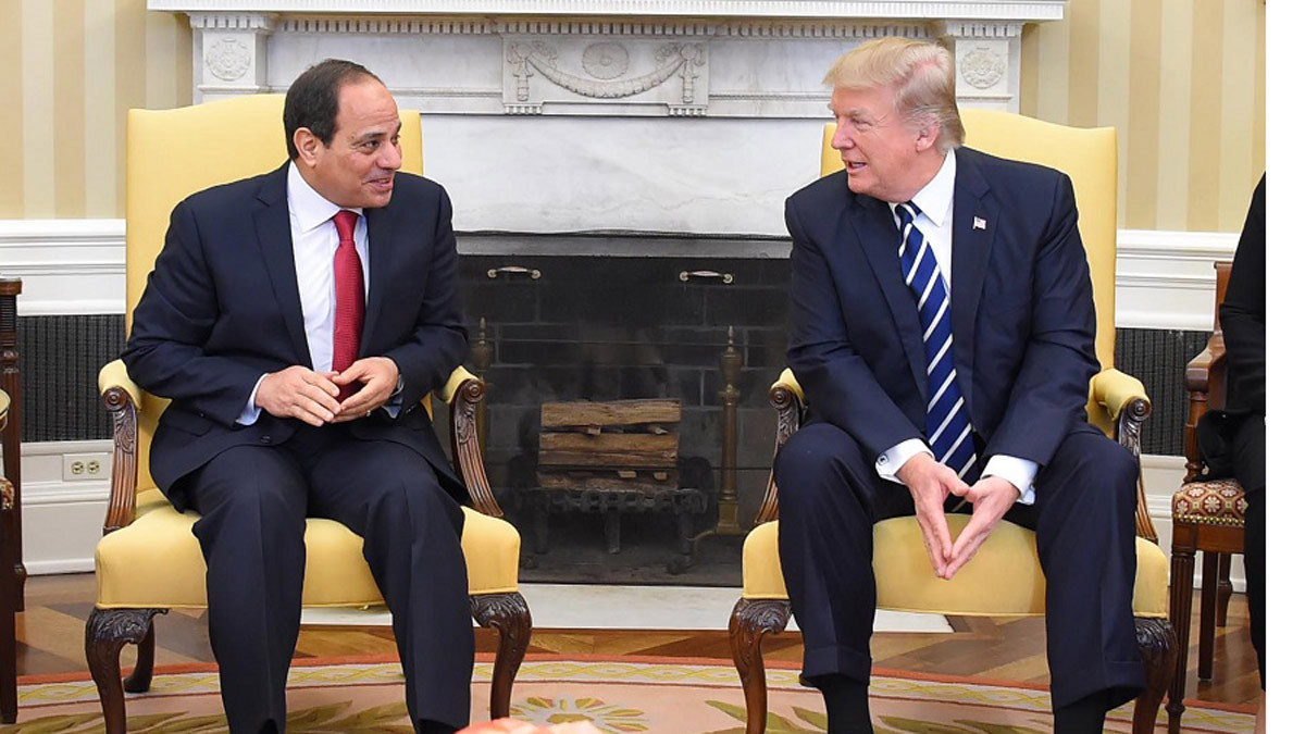 البيت الأبيض: ترامب بحث مع السيسي سبل رحيل كل القوات الأجنبية عن ليبيا