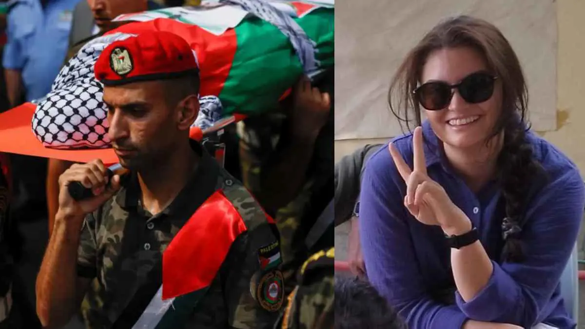 تشييع ناشطة أمريكية قتلها جنود إسرائيليون في الضفة الغربية (فيديو)