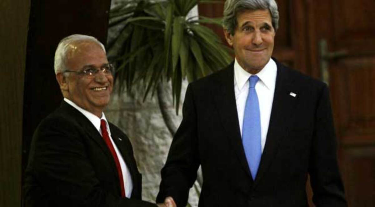 كيري يلتقي صائب عريقات في واشنطن