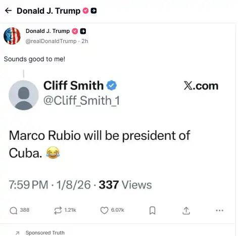 رد ترامب على تسليم روبيو رئاسة كوبا