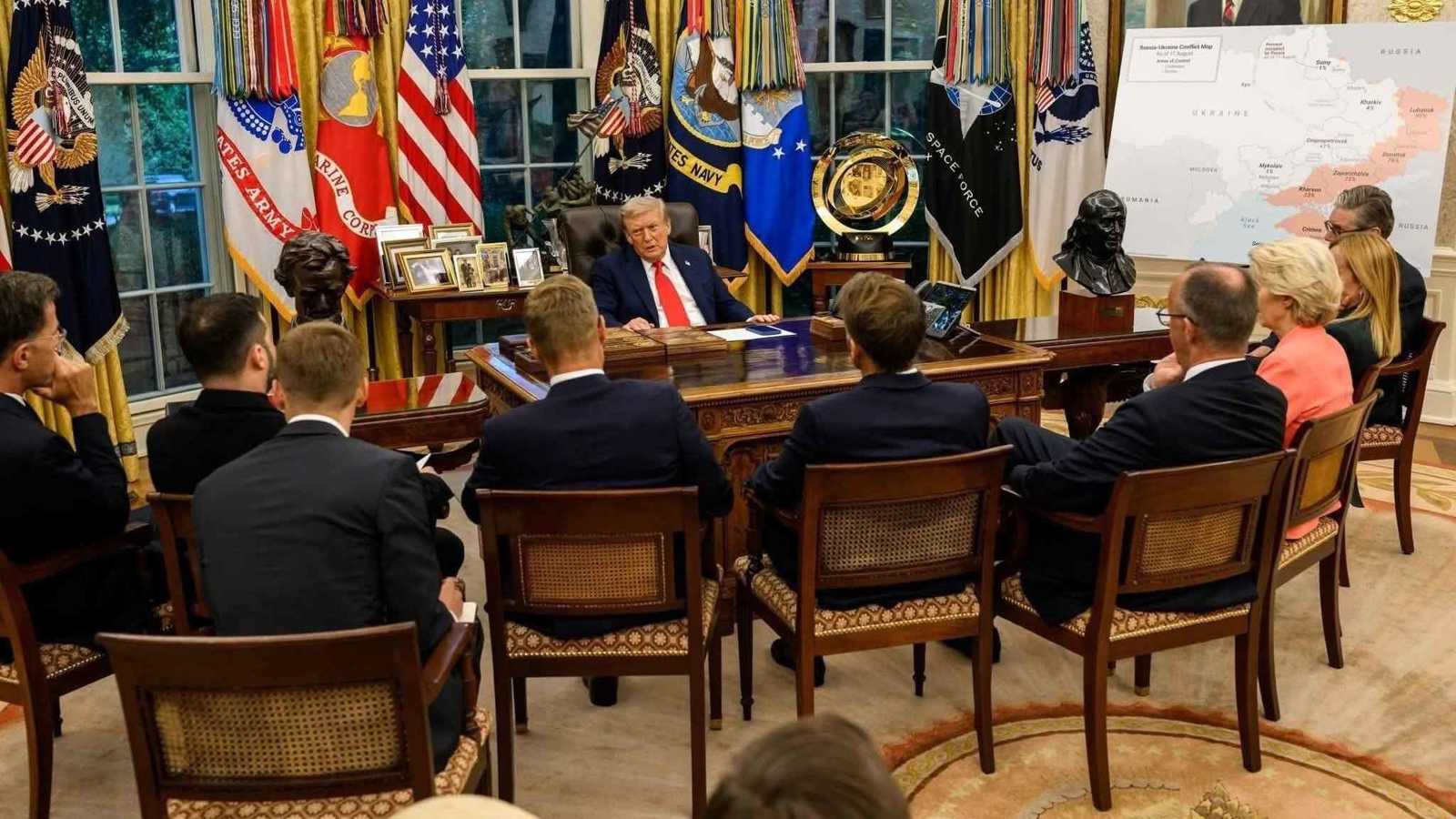 ترامب وقادة أوروبيون في البيت الأبيض