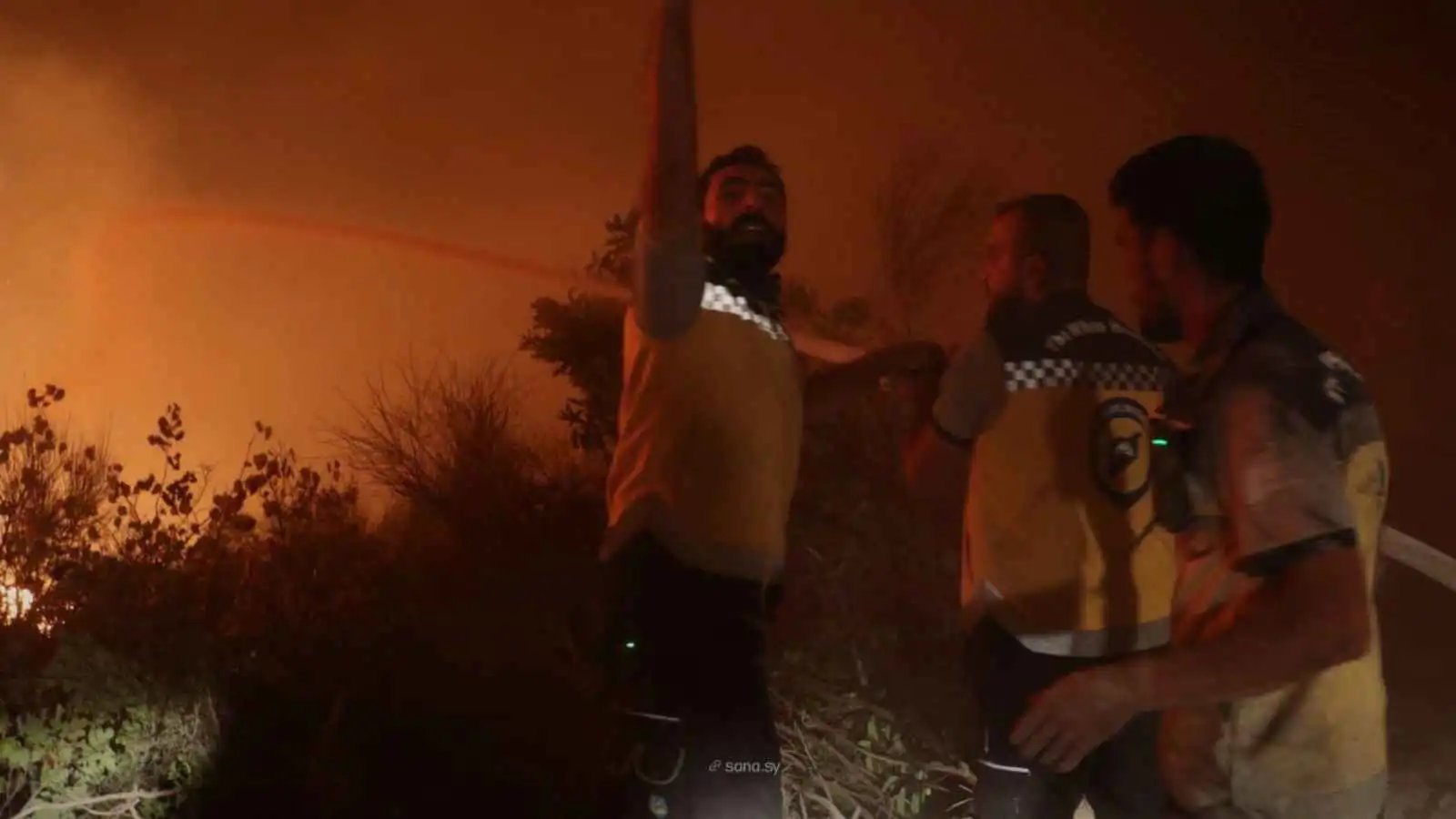 الحرائق تتمدد في جبل التركمان وجهود سورية لكبح النيران (فيديو)