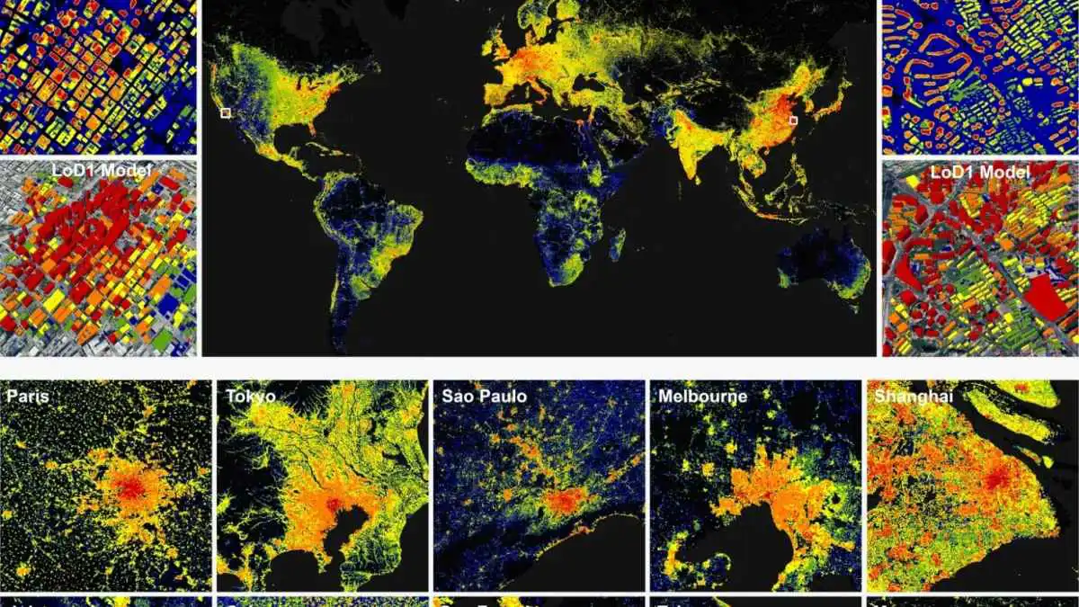 أول خريطة ثلاثية الأبعاد تغطي جميع مباني العالم