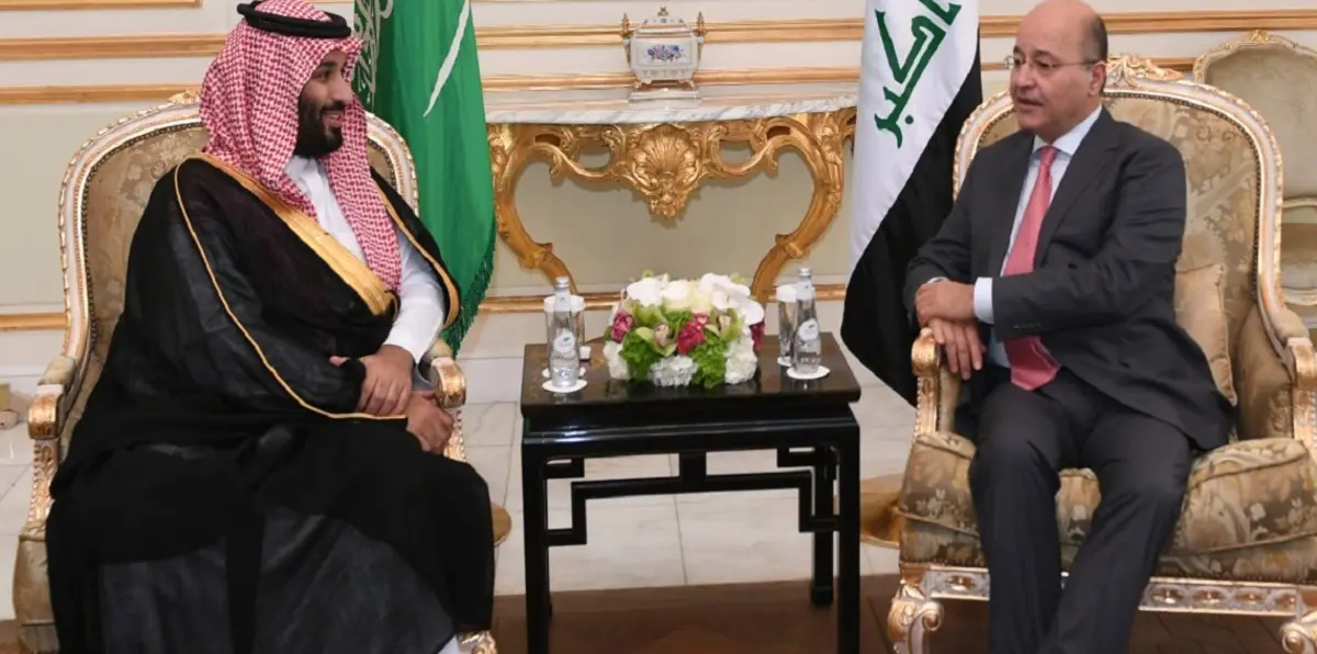 محمد بن سلمان وبرهم صالح يبحثان التطورات الإقليمية (فيديو وصور)