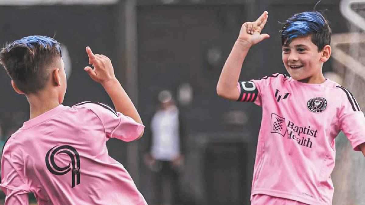 نجل ميسي يشعل المنافسة مع كريستيانو جونيور 