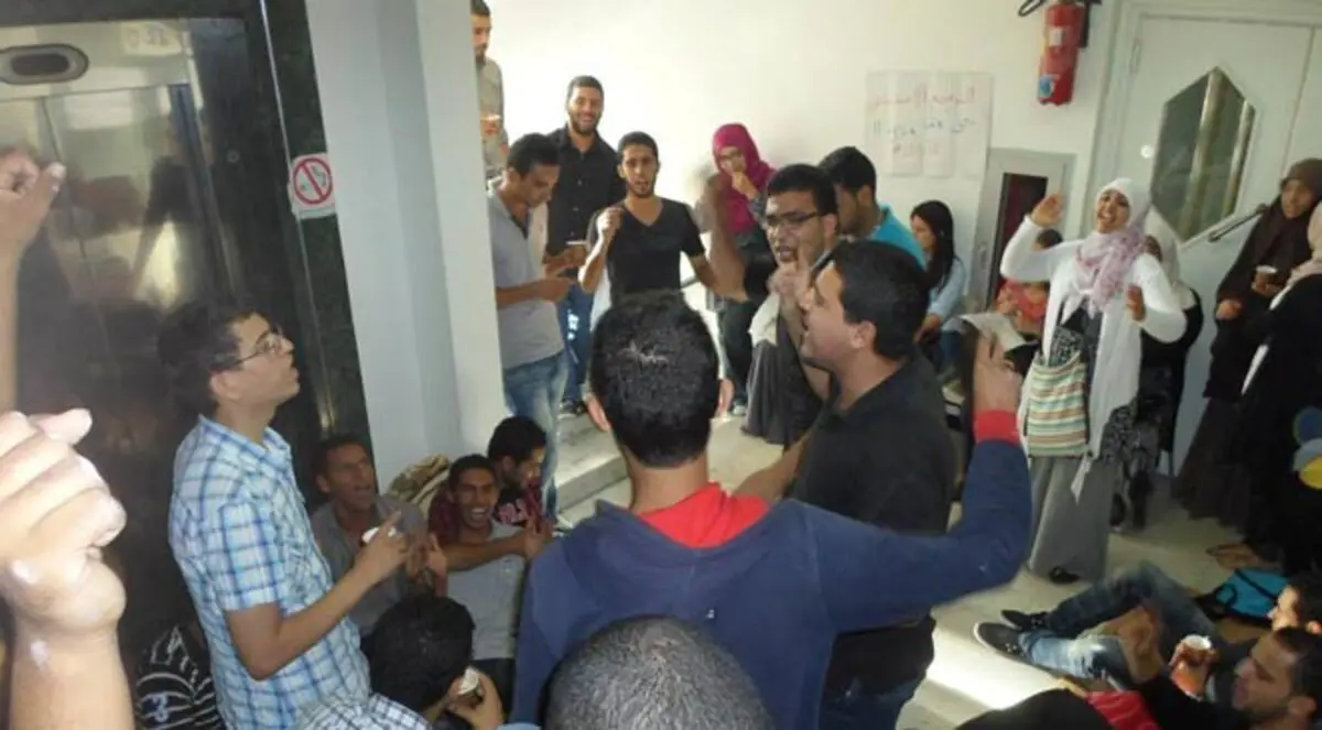 اعتصام طلابي في وزارة التعليم العالي بتونس