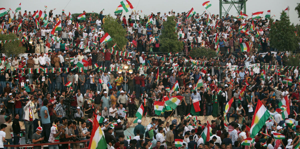 العلم الإسرائيلي يُرفع في احتفالات كردستان للترويج لاستفتاء الانفصال (فيديو وصورة)