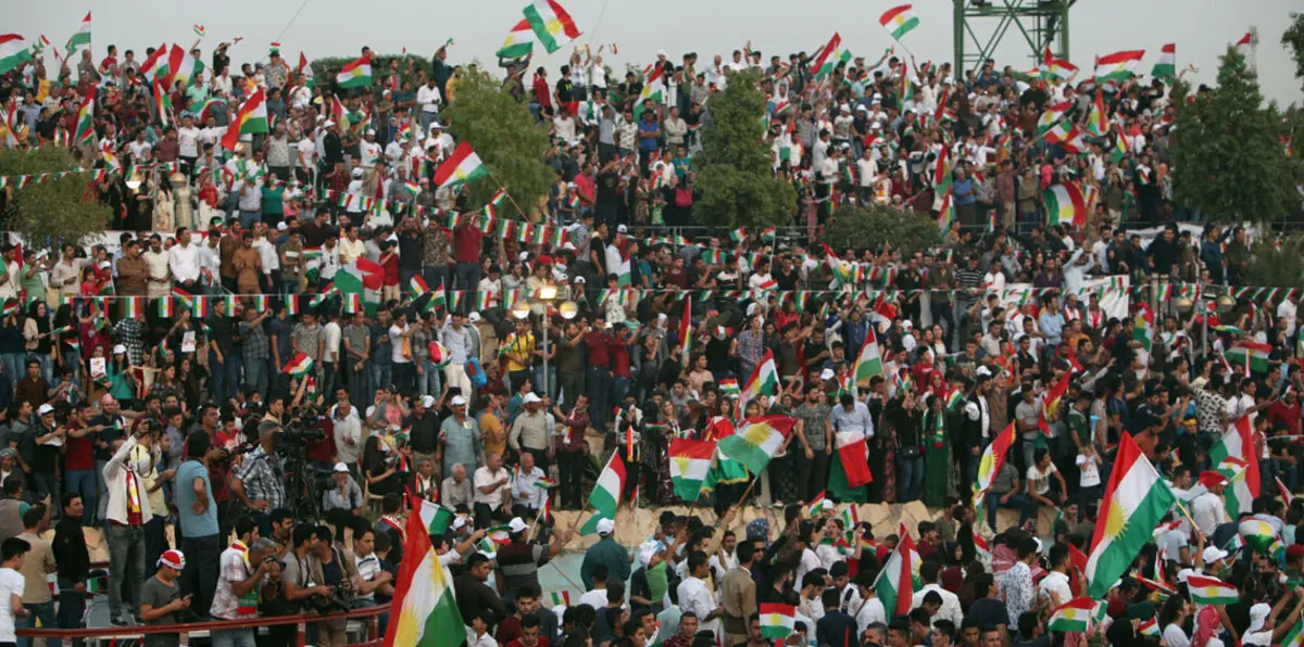 العلم الإسرائيلي يُرفع في احتفالات كردستان للترويج لاستفتاء الانفصال (فيديو وصورة)