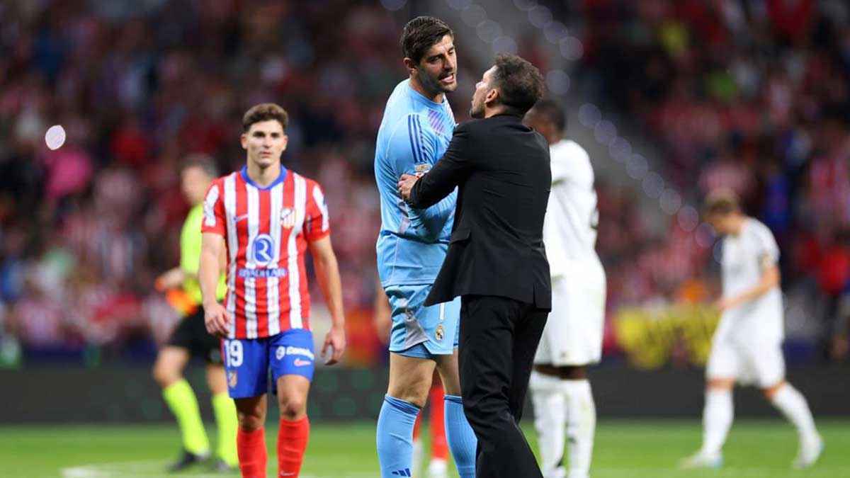 سيميوني يهاجم كورتوا