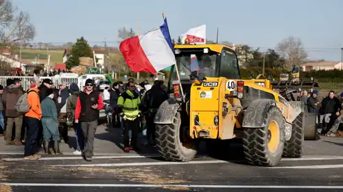 من احتجاجات المزارعين الفرنسيين