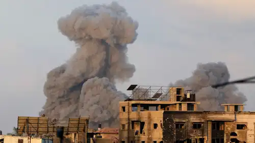 مشهد للغارات على غزة